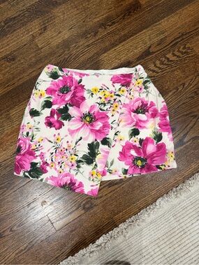 Abercrombie linen wrap skort skirt